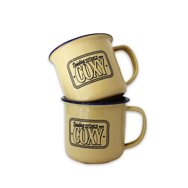 Drinking Stones With Coxy Enamel Mug